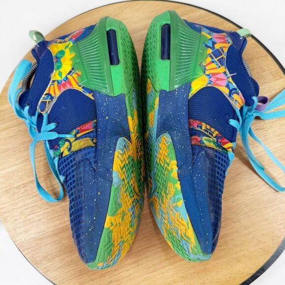 Nike Youth LeBron Witness 7 Basketball Sneakers Blue Multi 6 Big Kid DQ8650-400 - Picture 5 of 12